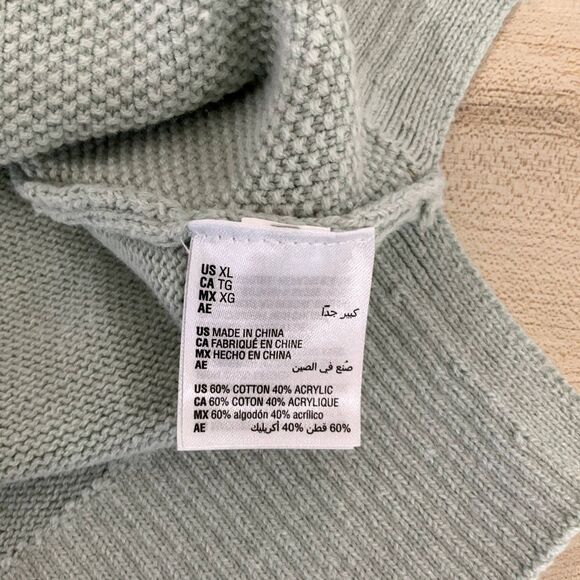 NWOT! Cable Knit Sweater in Color-Mint by Karen Scott Size XL - Picture 6 of 9